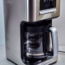 Calphalon Coffee Maker, Programmable Coffee Machine with Glass Carafe, 14 Cups Stainless Steel #484