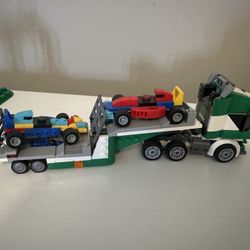 Lego Trailer With 2 Cars 