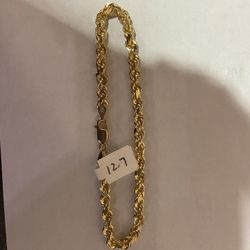 10k Gold SOLID Rope Bracelet For A Good Price!!