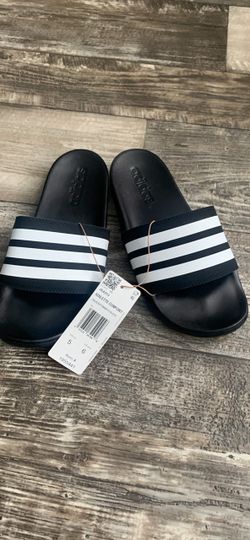 Adidas Adilette Comfort Slides Black White