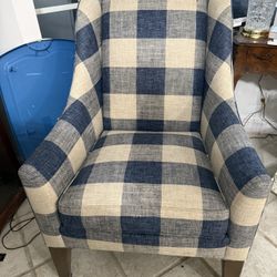 Gingham Style Arm Chair Set Of 2