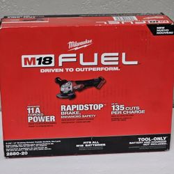 Milwaukee M18 FUEL 18V Lithium-Ion Brushless Cordless 4-1/2 in./5 in. Grinder w/Paddle Switch (Tool-Only) Brand New 