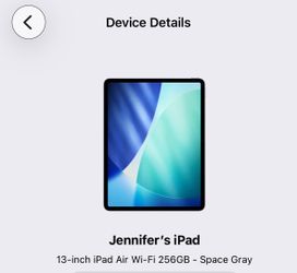 iPad Air 13 inch (M2) wi-fi 256GB