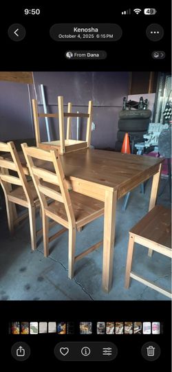 Table 4 chairs bought from IKEA