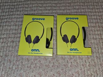 Onn Groove On-Ear Wired Headphones – 2 Pack