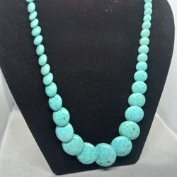 Jay King Graduated Turquoise Disc & Sterling