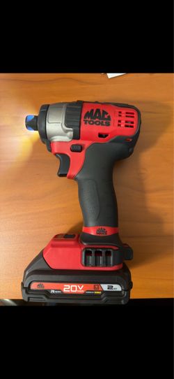 Mac Tools MCF886 20V MAX 1/4” Hex Drive Brushless Impact Driver + 2.0Ah Battery
