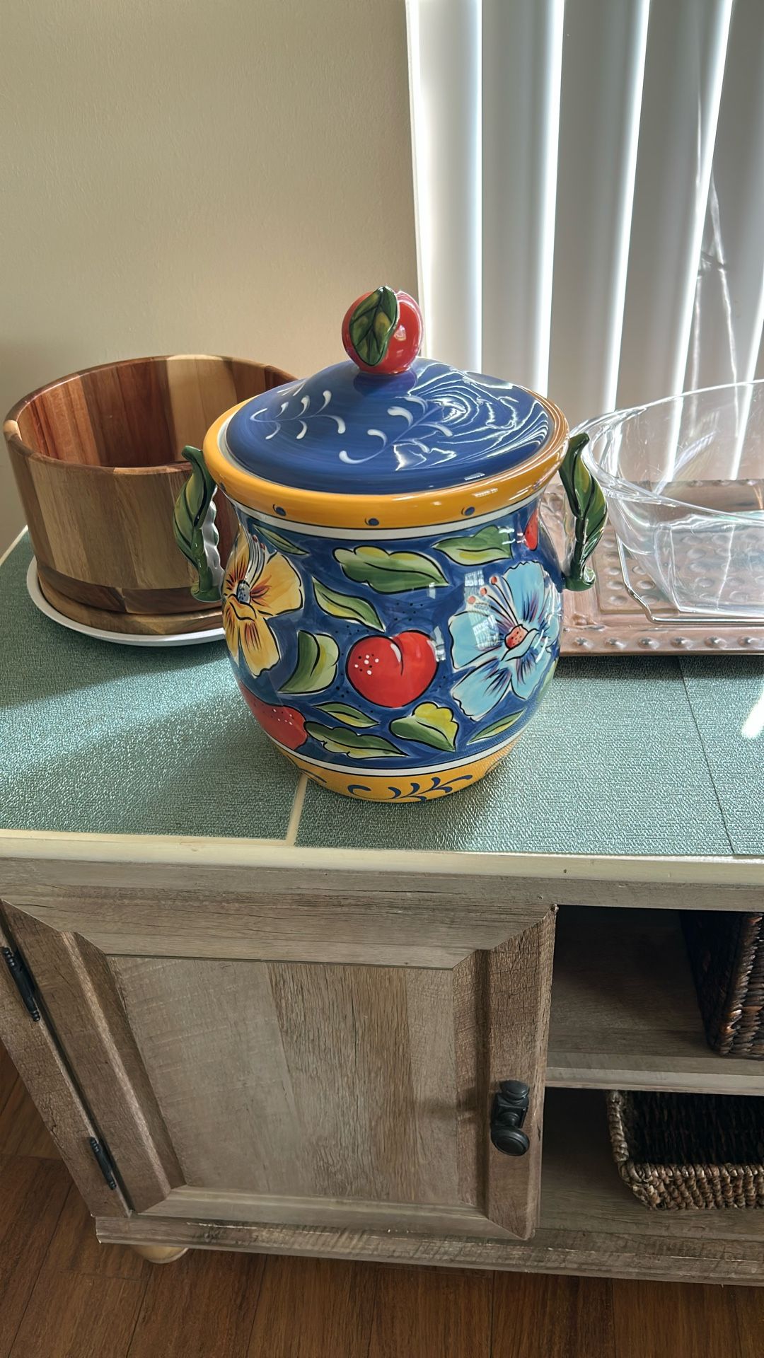 Amalfi Hand Painted Potato Amani Cookie Jar