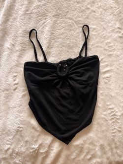 Windsor Black Strap Ruched Cami Top