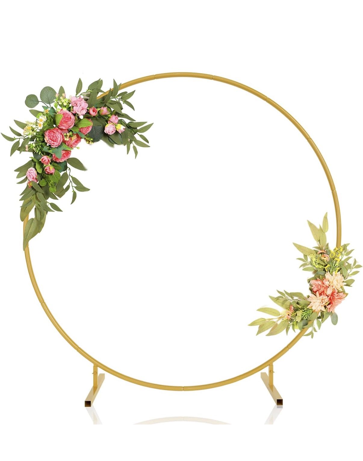 6.56 ft Gold Round Backdrop Stand