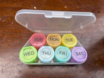 Colored Organized Pillbox