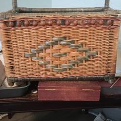Antique C Gathering Basket 