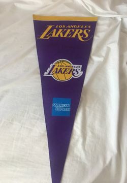 Signed AC Green Lakers Flag