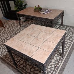 Stunning Tile Coffee Table and End Table