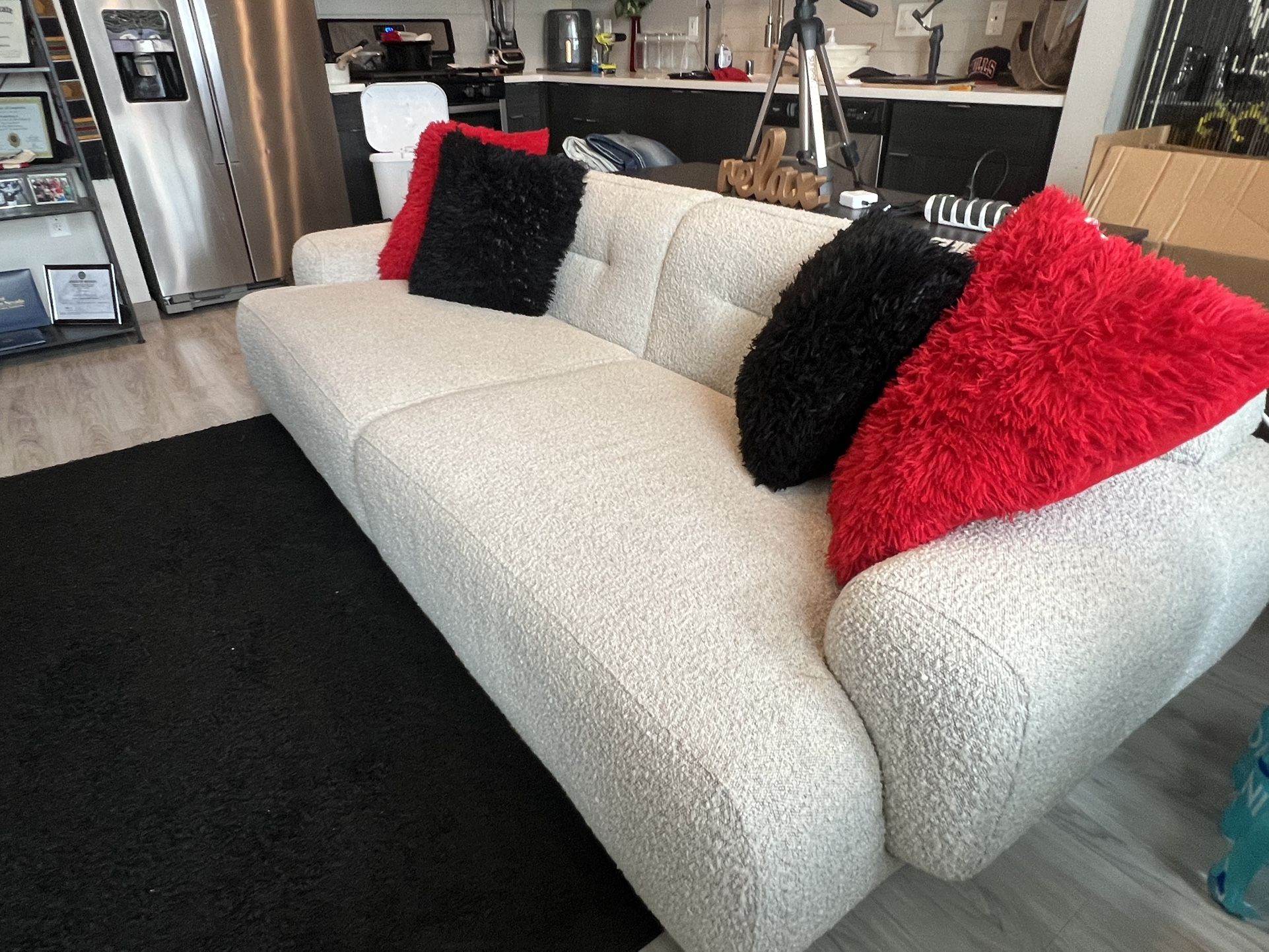 CB2 Boucle Sofa 