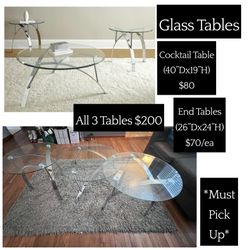 Glass (and Chrome) Tables