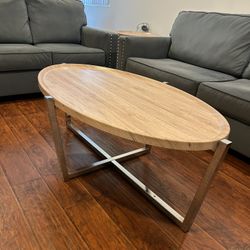 1 Coffee Table With 2 Side Tables (3 Pieces ). Wood Imitation Look. 