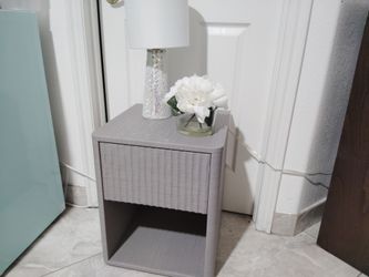 Beautiful Small Gray Nightstand New