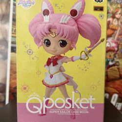 Banpresto Q Posket Super Sailor Moon Kaleidoscope Version Chibi Moon Figure NIB