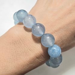 Blue Stones Beads bead Stretchy Bracelet Women's Gift