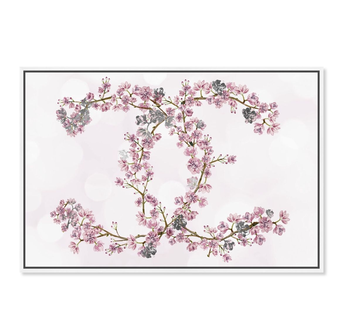 Oliver Gal Brand Floral Chanel Frame Canvas Print