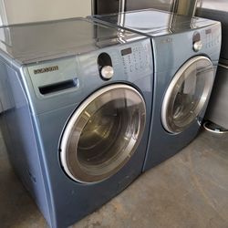 Samsung Front Load Washer And Stackable Electric 220volt Dryer Set 