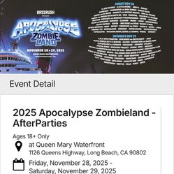 Apocalypse After party Day 1 (Friday) 