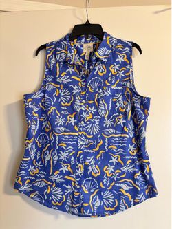Women's tropical sleeveless top