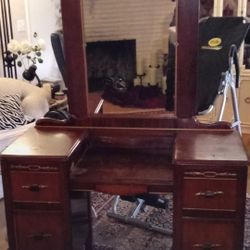 Antique Makeup Vanity