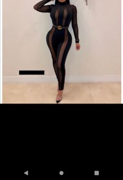 SEXY BLACK JUMPSUIT NEW Sz S