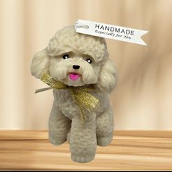 Realistic cute dog , handmade candle