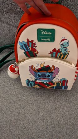 Loungefly Disney Stitch Christmas Mini Backpack