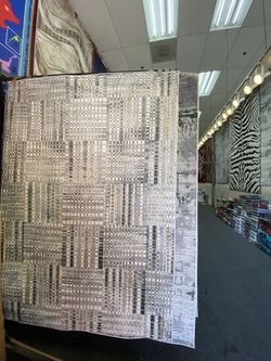 5x7 Area Rugs Carpet Rugs Modern Design Thick Colors Gray Gold 