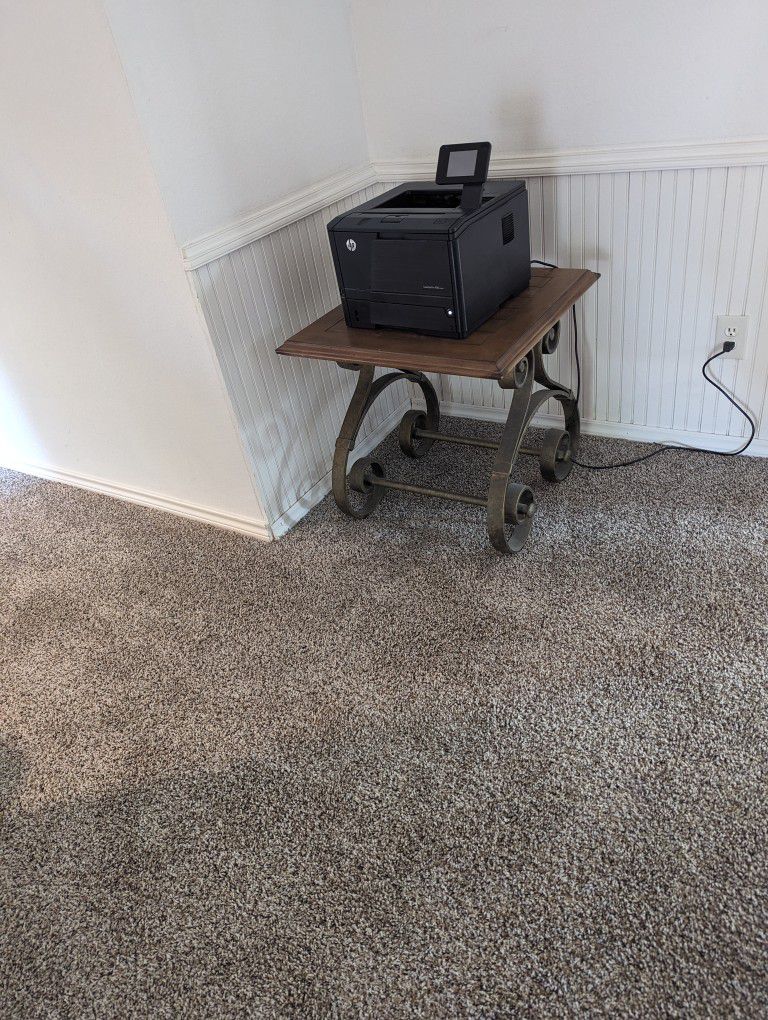 HP Laser Printer And Strong Table.