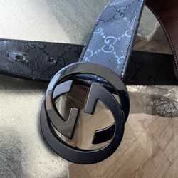 Gucci Black Leather Belt