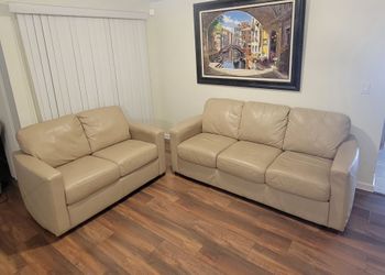 Genuine Leather Living Room Set-2 Piece