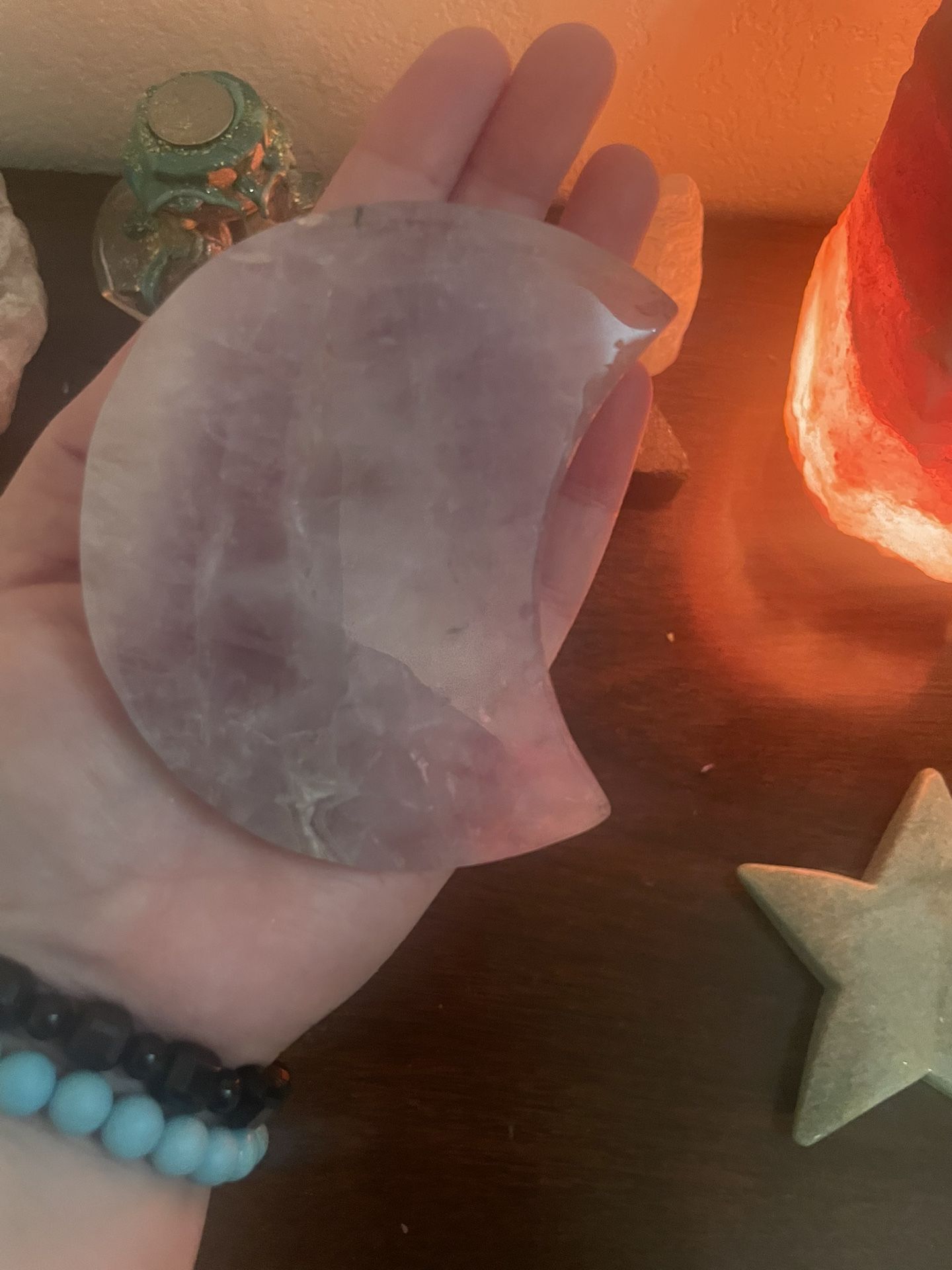 Amethyst Quartz Moon $25