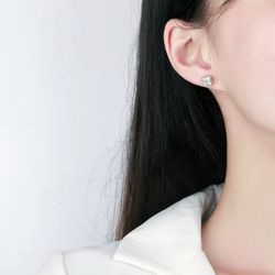 1.2 Carats 4 leaf 925 Sterling Silver Moissanite Earrings, Pass Tester. Perfect For Mothers Day 🎁