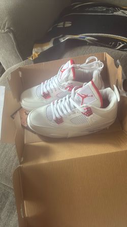 Jordan 4 Red And White Metallic 