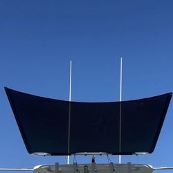 Dev Fishing SS100 Center Console Boat Rod Holder Stern Sun Shade Cover BLACK