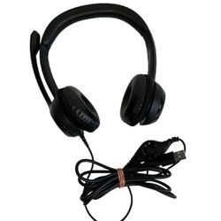 6 Pairs Logitech Logi H390 Headphone Headset Wired Black USB Volume Control Skype Chat
