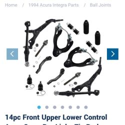 14pc Front Upper Lower Control Arms Sway Bar Links Tie Rods Suspension Kit