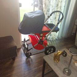 Bugaboo Stroller, Blue And Orange,Bronco Colors