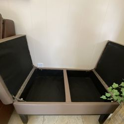 Very  Nice Leather ottoman a storage