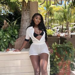 White Net Romper 