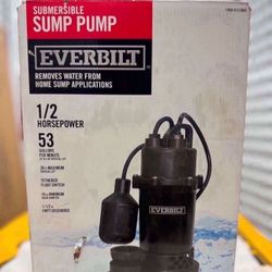 🔥 1/2 HP Aluminum Sump Pump Vertical Switch 53 Gal (retail $184)