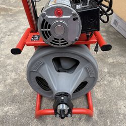 USED- K-400 Drain Cleaning Snake Auger Drum Machine with C-32IW 3/8 in. x 75 ft. Cable