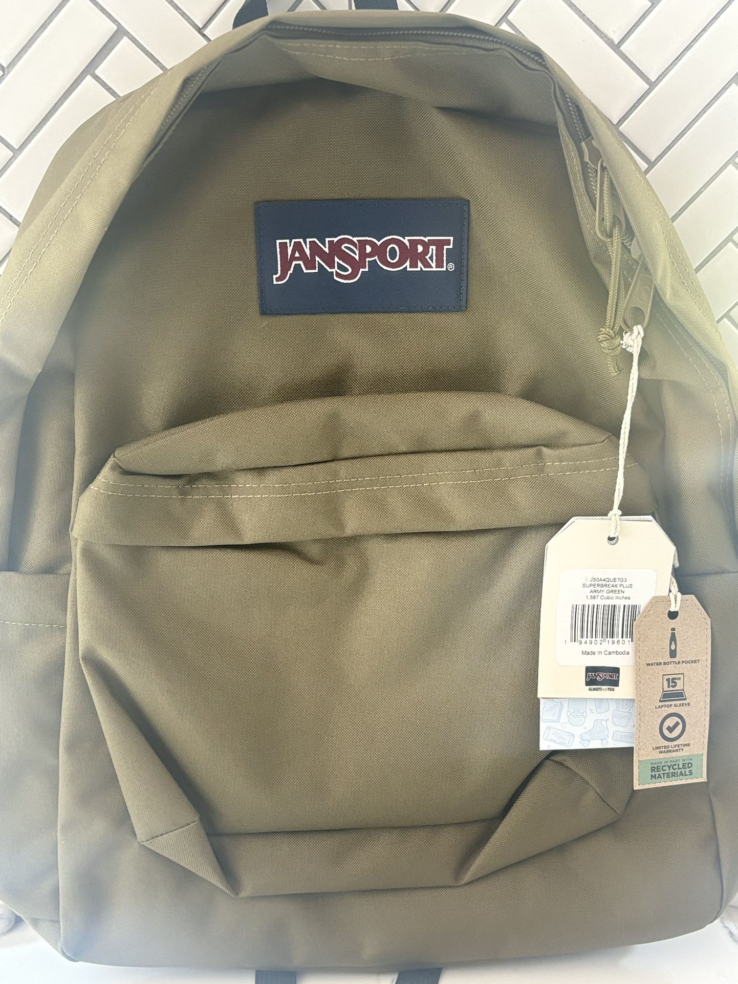 Army Green Jansport Backpack