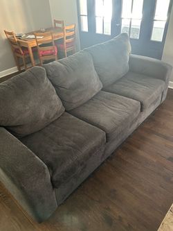 Gray / Blue 96 inch couch
