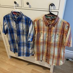 2 north face men's shirts, size M